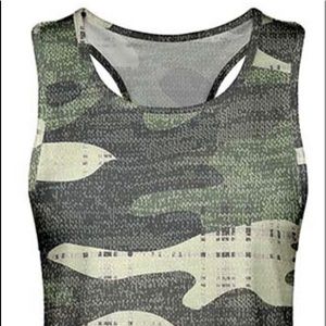 2/$35 Green & Grey Camo Racerback Tank